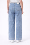 Jeans de Pierna Ancha con Tachuelas y Tiro Alto WH3520