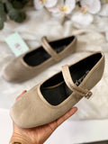 Bailarinas Mary Jane de terciopelo estilo retro -Cómodas combinables y disponibles en varios colores H9037
