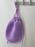 Bolso bombonera de croché calado-Bolso de mano y hombro para feria BO899