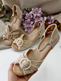 Sandalias de Cuña Mujer Estilo Esparto 5A014