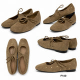 Bailarina de mujer estilo vintage con tachuelas -Zapato plano tipo Mary Jane