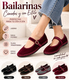 Zapatos Mary Jane de Terciopelo-Elegancia Vintage y Máxima Comodidad N5801