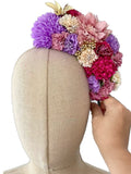 Corona de Flores Flamenca Hecha a Mano con Flores de Tela TK-26-f17
