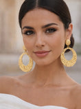 Pendientes Geométricos Dorados 8 cm pen799
