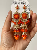 Pendientes largos con flecos y cuentas-Estilo flamenca pen1199