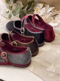 Zapatos Mary Jane de Terciopelo-Elegancia Vintage y Máxima Comodidad N5801