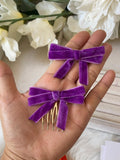 Broche Peine para el Cabello con Lazo de Terciopelo (Varios Colores) Tk-26-bro399