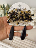 Pendientes flamencos de flor con lágrima -Largos llamativos y elegantes PEN1399 - FELIZ SHOPPING 
