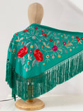 L01-270032 MANTONCILLO BORDADO FLAMENCO VERDE AGUA - FELIZ SHOPPING 