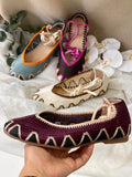 Bailarina de crochet con cintas al tobillo CD66