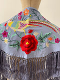 MANTON FLAMENCO BORDADO MEDIANA PARA ADULTOS Y NIÑAS -270051 CELESTE