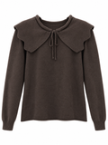 Jersey de Punto con Cuello Grande y Lazo – Talla Única 26989
