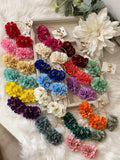 Pendientes de aro con flores-Hechos a mano-Elegantes y modernos pen899 tk-26 - FELIZ SHOPPING 