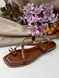 Sandalias Mujer Planas Tipo Dedo con Tiras Finas MY30