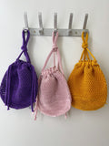 Bolso bombonera de croché calado-Bolso de mano y hombro para feria BO899