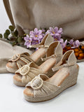 Sandalias de Cuña Mujer Estilo Esparto 5A014