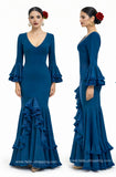 3925 Traje Flamenco Mujer Manga Larga con Volantes Ajustado - FELIZ SHOPPING 
