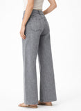 Jeans grises de tiro alto y pierna recta DY757