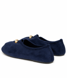 Bailarinas Mujer Elegantes con Adorno Dorado, Zapatos Planos Cómodos, Ligeros y Flexibles 6602b