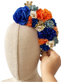 Corona de Flores Flamenca Hecha a Mano con Flores de Tela TK-26-f17