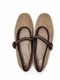 Bailarinas Mary Jane de Mujer – Zapatos Planos con Hebilla y Diseño Bicolor YR908