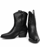 Botines Cowboy de Mujer con Tachuelas – Punta Fina y Tacón Cómodo SV003