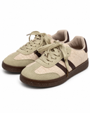 Zapatillas Casual Retro Combinadas de Mujer -Efecto Ante -Suela de Goma CC268