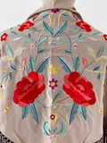 L01-270032 MANTONCILLO BORDADO FLAMENCO KHAKI