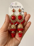Pendientes largos con flecos y cuentas-Estilo flamenca pen1199