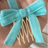 Broche Peine para el Cabello con Lazo de Terciopelo (Varios Colores) Tk-26-bro399