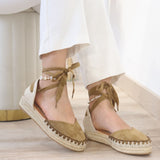 Esparto planas con cintas -Cómodas y versátiles para verano 9018 6018