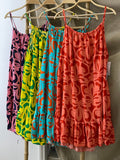 Vestido de tirantes estampado – Talla única v307