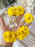Conjunto Flamenco de Flores – Pendientes y Peineta - FELIZ SHOPPING 