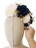 Corona de Flores Flamenca Hecha a Mano con Flores de Tela TK-26-f17