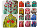 Mantón Flamenco Bordado con Flecos -Mantoncillo de Flamenca -Varios Colores 270032 - FELIZ SHOPPING 
