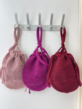 Bolso bombonera de croché calado-Bolso de mano y hombro para feria BO899 - FELIZ SHOPPING 