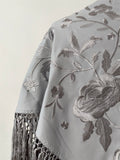 L01-270034 MANTONCILLO BORDADO  GRIS MANT6999 - FELIZ SHOPPING 