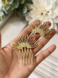 BROCHE Y PEINETA FLAMENCO DORADO BRO599