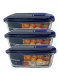 Juego de 3 Recipientes de Vidrio Luminarc Easy Box - Rectangular 1.82L TK25 - FELIZ SHOPPING 
