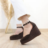 Esparto de Cuña para Mujer con Correa al Tobillo 6002