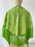 Mantón Flamenco Bordado con Flecos -Mantoncillo de Flamenca -Varios Colores Tk26