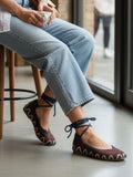 Bailarinas de crochet estilo bohemio con cordones N5810 n5830