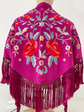 Mantón Flamenco Bordado con Flecos -Mantoncillo de Flamenca -Varios Colores 270032 Tk26