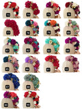 Corona de Flores Flamenca Hecha a Mano con Flores de Tela TK-26-f17
