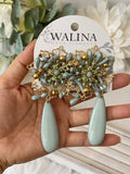 Pendientes flamencos de flor con lágrima -Largos llamativos y elegantes PEN1399