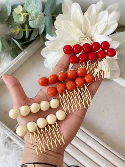 BROCHE Y PEINETA DE COLOR BOLA BRO699