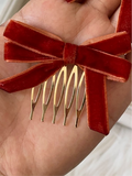 Broche Peine para el Cabello con Lazo de Terciopelo (Varios Colores) Tk-26-bro399