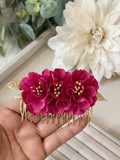 Conjunto Flamenco de Flores – Pendientes y Peineta - FELIZ SHOPPING 