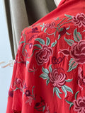 LD MANTON BORDADO PARA FLAMENCO ROJO