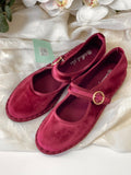 Zapatos Mary Jane de Terciopelo-Elegancia Vintage y Máxima Comodidad N5801